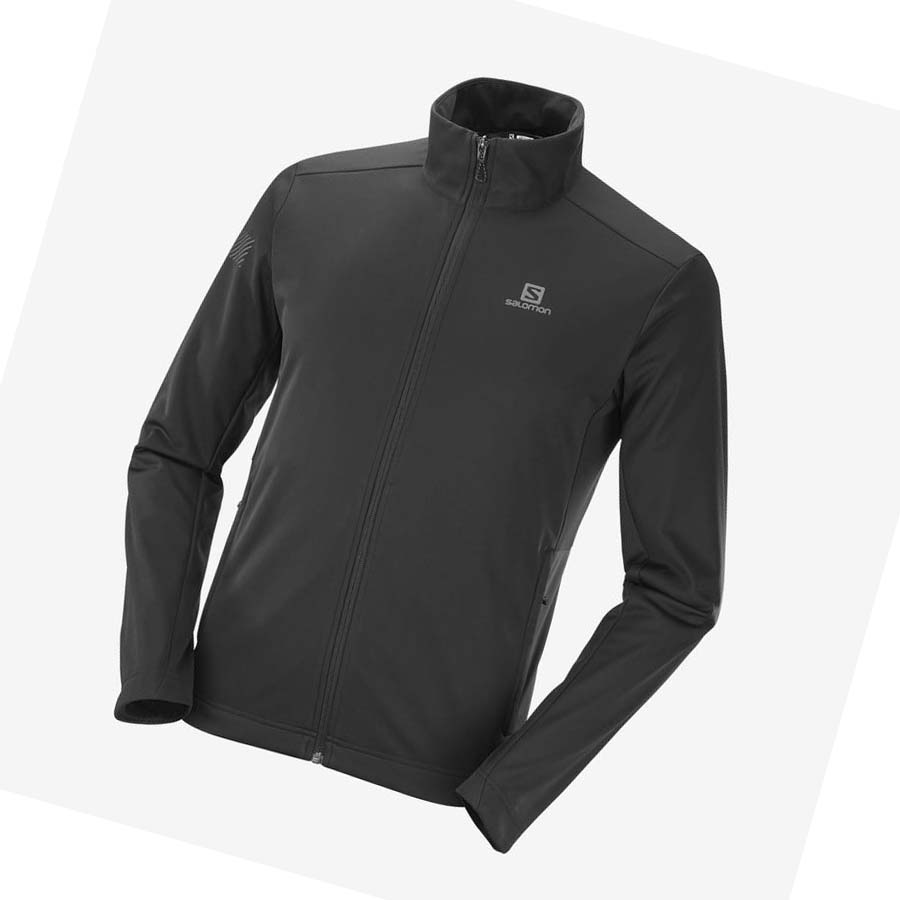 Salomon GORE TEX INFINIUM™ WINDSTOPPER® Kabát Férfi Fekete | HU 2372TCE